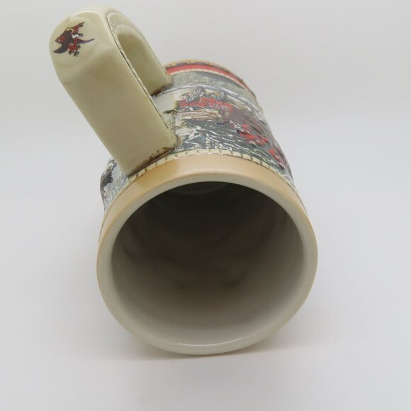 Beer Stein Budweiser Vintage 1988 Festive Holiday Collector Special Edition - Picture 11 of 13
